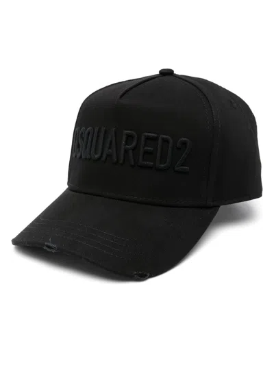 Dsquared2 Black Baseball Cap With Front Logo