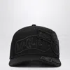 Dsquared2 Black Baseball Cap With Logo Patches Men In Black