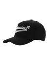 Dsquared2 Black Baseball Cap With Maxi Logo Lettering On The Front In Cotton Man In Black