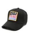 Dsquared2 Logo-patch Cotton Baseball Cap In Black