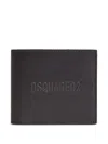 Dsquared2 Black Bi-fold Wallet With Logo In Black