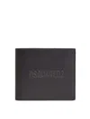 Dsquared2 Black Bi-fold Wallet With Logo In Black