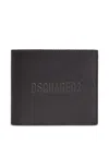 Dsquared2 Black Bi-fold Wallet With Logo  In Black