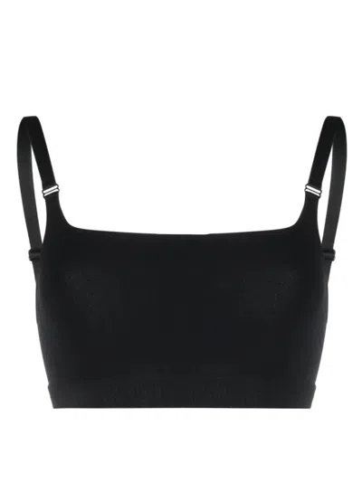 DSQUARED2 BLACK BIKINI TOP WITH ADJUSTABLE STRAPS