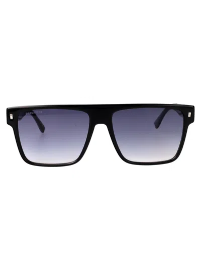 Dsquared2 Black Blue Policarbonate Glasses In Red