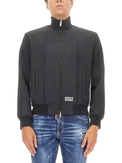 DSQUARED2 BLACK BOMBER JACKET