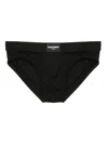 Dsquared2 Black Briefs With Logo Patch  In Black