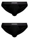 Dsquared2 Logo-jacquard Briefs In Black