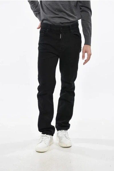 Dsquared2 Black Bull Dark Washed Stretch Denim 642 Fit Jeans 19cm