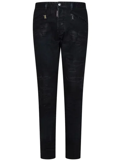 DSQUARED2 DSQUARED2 BLACK BULL RIPPED WASH COOL GUY JEANS