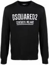 Dsquared2 Virgin Wool Lightweight Crew-neck Sweater In Black