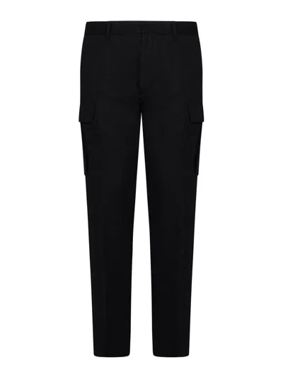 DSQUARED2 BLACK CIGARETTE TROUSERS STRETCH VIRGIN WOOL