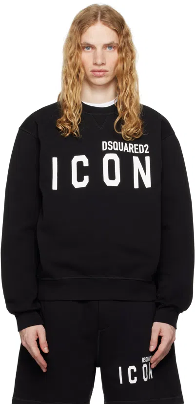 DSQUARED2 BLACK COOL FIT CREWNECK SWEATER