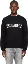 Dsquared2 Dsquared Men Black Cotton Sweatshirt In Black
