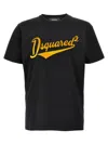 Dsquared2 Black T-shirt With Logo Print On The Front In Black