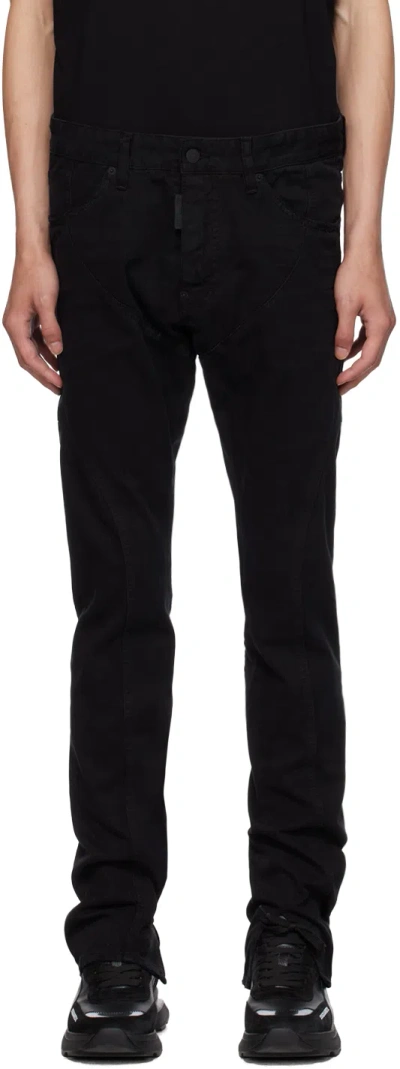 Dsquared2 Black Cool Guy Jeans In 900 Black