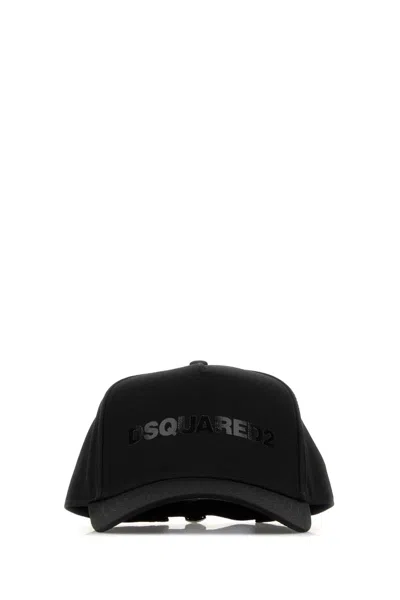 Dsquared2 Black Cotton Baseball Cap