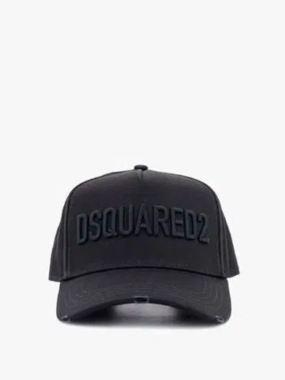 Dsquared2 Black Cotton Baseball Cap