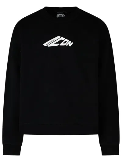 Dsquared2 Black Cotton Blend Sweatshirt
