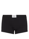 Dsquared2 Black Cotton Boxer Shorts With Logo In Black