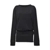 Dsquared2 Black Cotton Breezy Dress With Back Print In Black