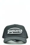 Dsquared2 Black Cotton Cap In Gray