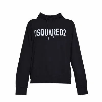 Dsquared2 Black Cotton Cool Sweat Hoodie With Logo