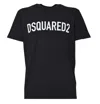 Dsquared2 Mens Black Brand-print Crewneck Regular-fit Cotton-jersey T-shirt In Black