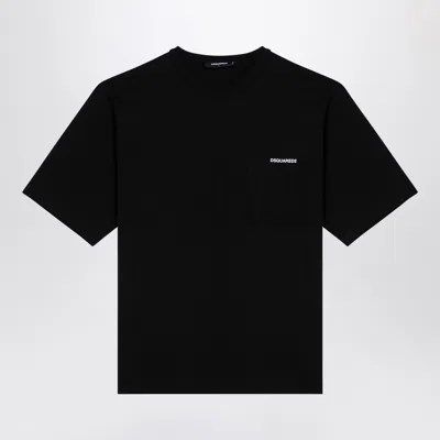 DSQUARED2 DSQUARED2 BLACK COTTON CREW NECK T SHIRT