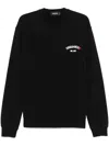 Dsquared2 Black Crewneck Sweatshirt With Logo Lettering On The Front