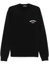 Dsquared2 Black Cotton Sweatshirt With Logo In Black