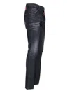 Dsquared2 Black Cotton Denim Jeans In Black