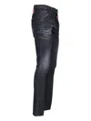 Dsquared2 Black Cotton Denim Jeans In Black