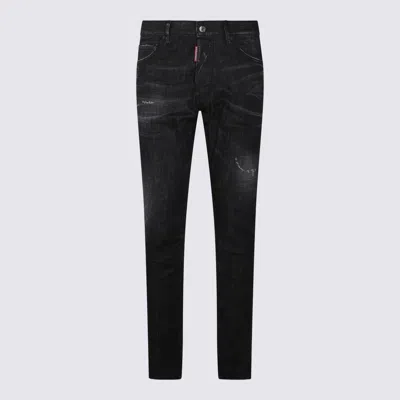 Dsquared2 Black Cotton Denim Jeans