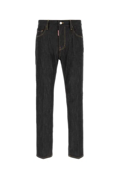 Dsquared2 Black Cotton Denim Jeans
