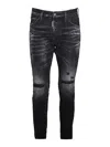 Dsquared2 Roadie Distressed-finish Jeans In Black