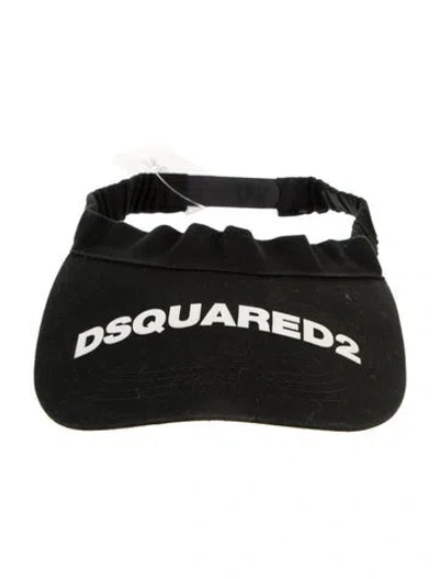 Pre-owned Dsquared2 Black Cotton Dsquared² Visor Hat