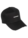 Dsquared2 Black Cotton Cap With Embroidered Logo