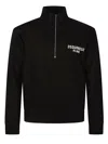 Dsquared2 Logo-print Half-zip Sweatshirt In Black