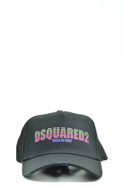 DSQUARED2 BLACK COTTON HAT