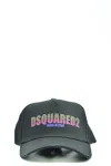 Dsquared2 Black Cotton Hat In Grey
