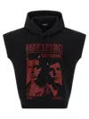 Dsquared2 Magliano Capsule Sleeveless Hoodie With Graphic Print In Black