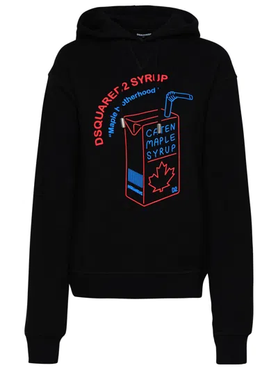 Dsquared2 Black Cotton Hoodie