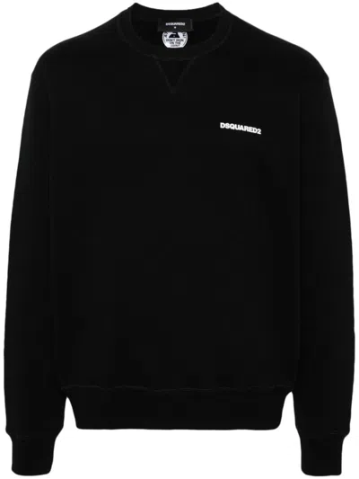 Dsquared2 Black Cotton Hoodie