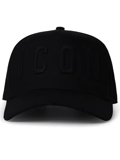 Dsquared2 Black Cotton Icon Hat Man