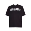 Dsquared2 Mens Black Brand-print Crewneck Regular-fit Cotton-jersey T-shirt