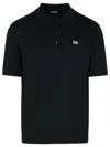 Dsquared2 Black Polo Shirt With Classic Collar And Logo Lettering On The Front In Black