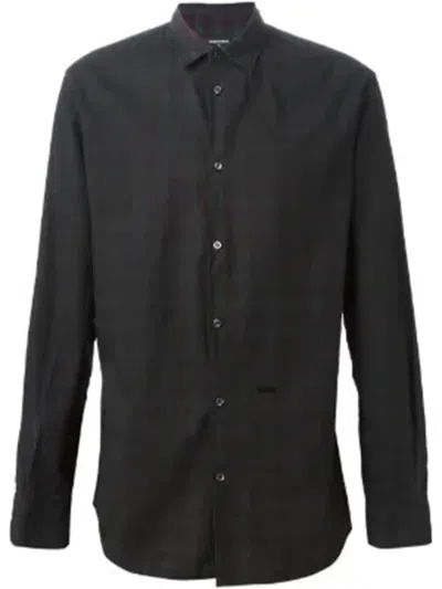 DSQUARED2 DSQUARED2 BLACK COTTON SHIRT