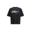 Dsquared2 Black T-shirt Iconique Loose Fit With Round Neck And Logo Print On The Front In Mens Cotton