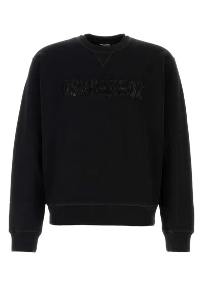 DSQUARED2 BLACK COTTON SWEATSHIRT